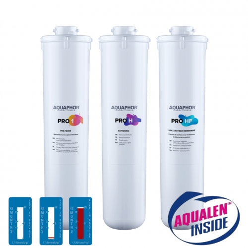 Zestaw 3 wkładów filtrujących do filtra Aquaphor ECO H Pro